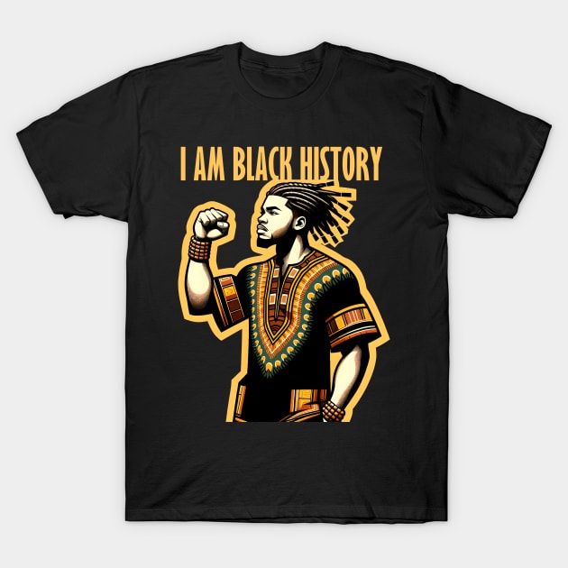 I Am Black History Month African American T-Shirt by Merchweaver